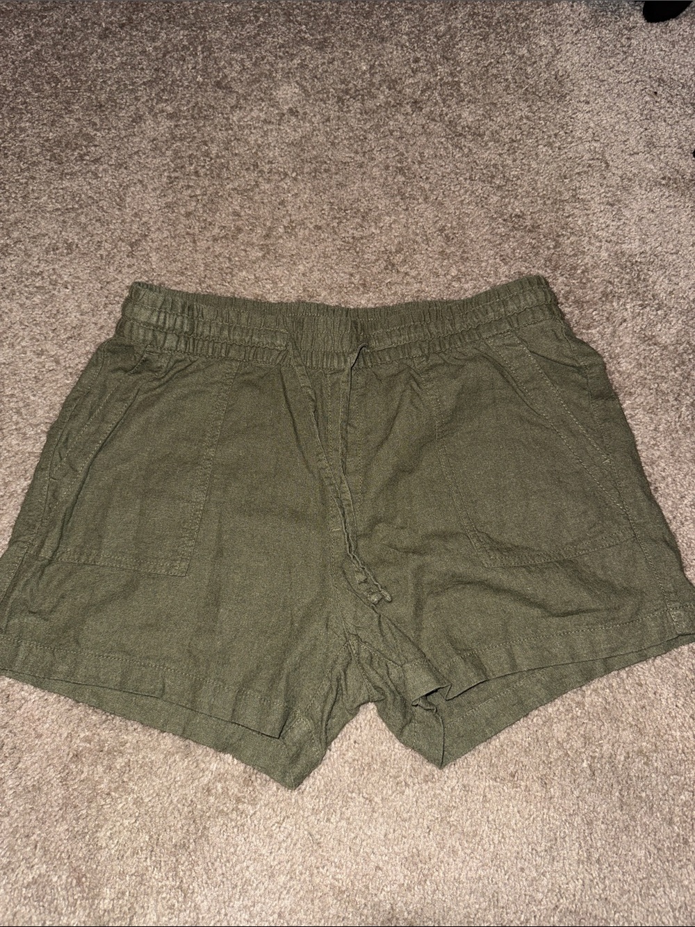 Old Navy Olive Green Drawstring Athletic Shorts